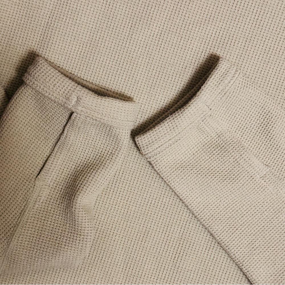 Janji Mens Small Waffleloft Long Sleeve Cozy Daily Running Layer Shirt in Dune - Picture 4 of 7